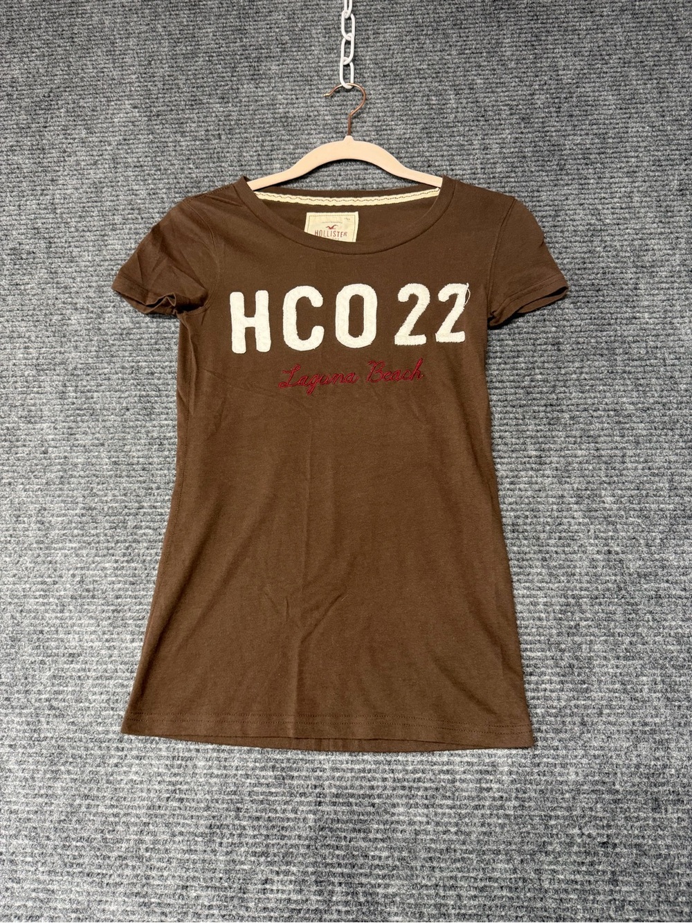 Y2K Hollister Brown Graphic Tee Dress - HCO22 read Listing flaw